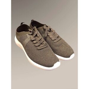 CLOUDSTEPPERS by Clarks Knit Sneakers Sz 11 Nova Glint olive Wore 1x EUC